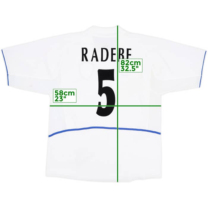 2002-03 Leeds United Home Shirt Radebe #5 - 8/10 - (L)