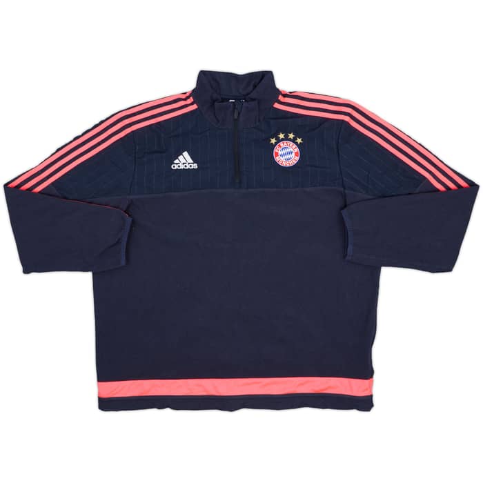 2015-16 Bayern Munich adidas 1/4 Zip Fleece Top - 9/10 - (XL)