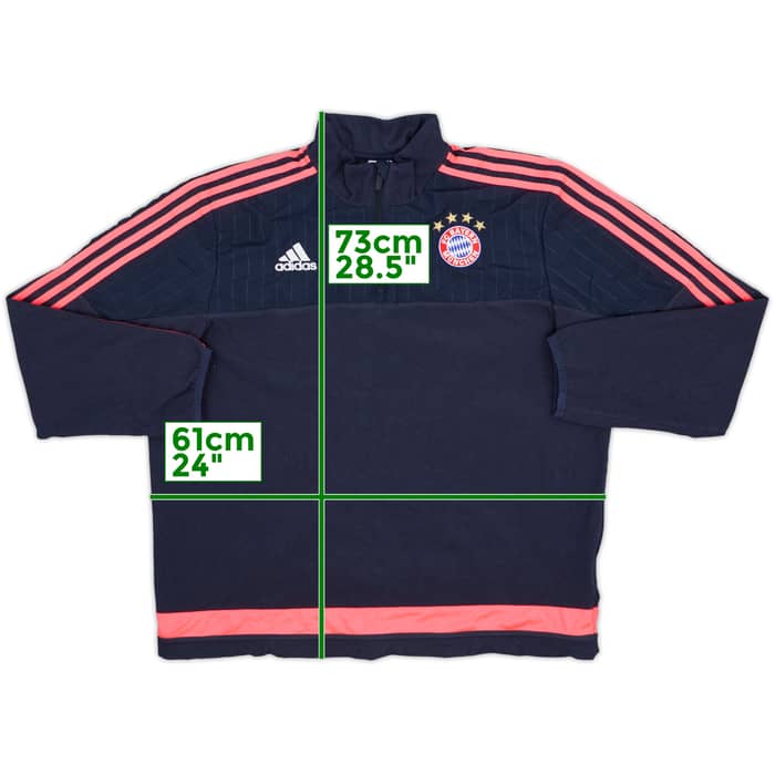 2015-16 Bayern Munich adidas 1/4 Zip Fleece Top - 9/10 - (XL)