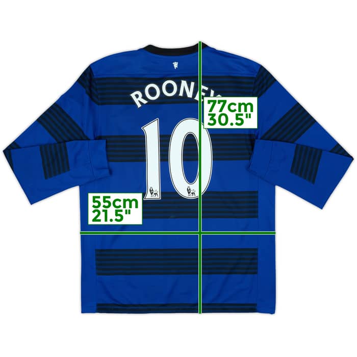 2011-13 Manchester United Away L/S Shirt Rooney #10 - 6/10 - (L)