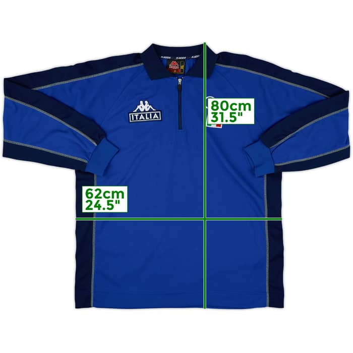 2000-01 Italy Kappa 1/4 Zip L/S Polo - 6/10 - (XL)