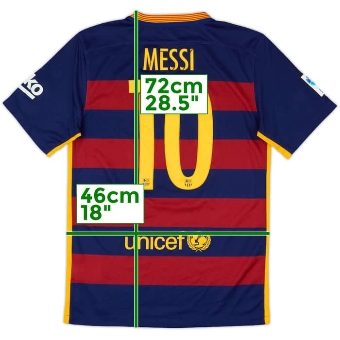 2015-16 Barcelona Home Shirt Messi #10 - 8/10 - (S)