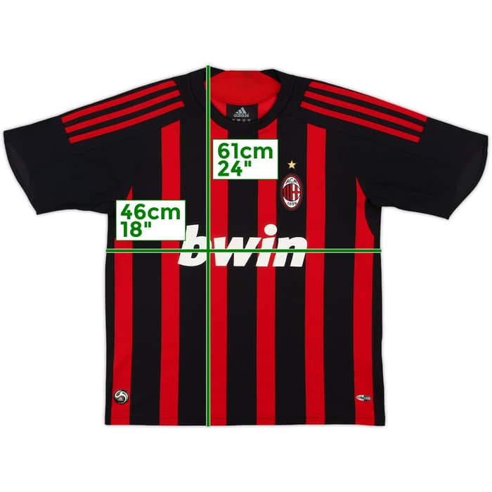 2008-09 AC Milan Home Shirt - 7/10 - (M.Boys)