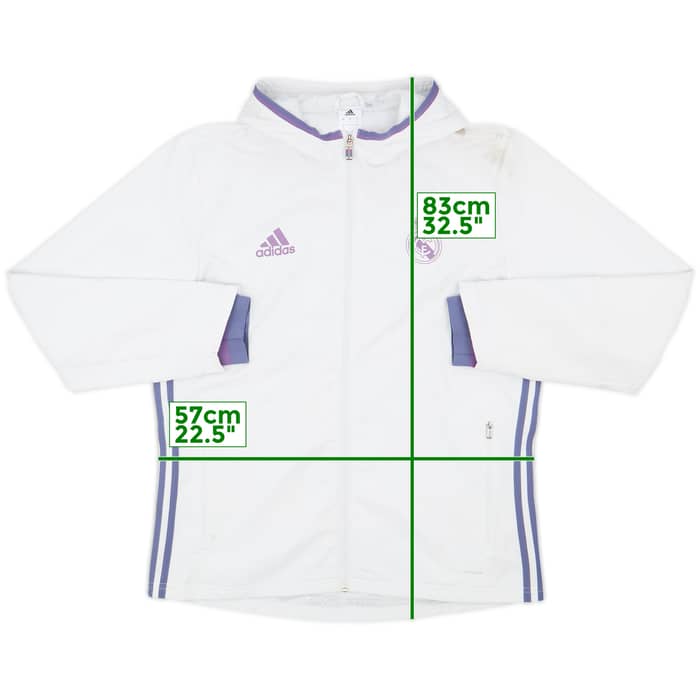 2016-17 Real Madrid adidas Hooded Track Jacket - 6/10 - (L)