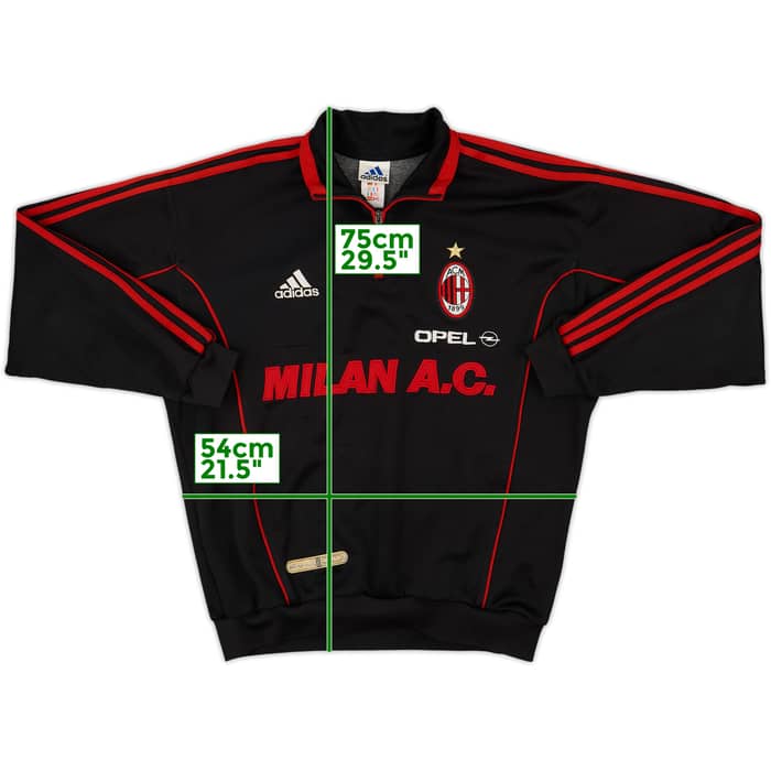 1999-00 AC Milan adidas 1/4 Zip Training Top - 8/10 - (M/L)