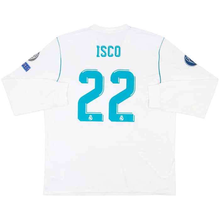 2017-18 Real Madrid Home L/S Shirt Isco #22 - 5/10 - (XL)