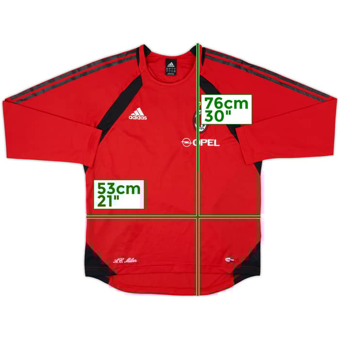 2005-06 AC Milan adidas Training L/S Shirt - 8/10 - (M)