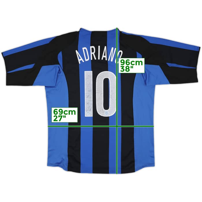 2004-05 Inter Milan Home Shirt Adriano #10 - 4/10 - (XL)