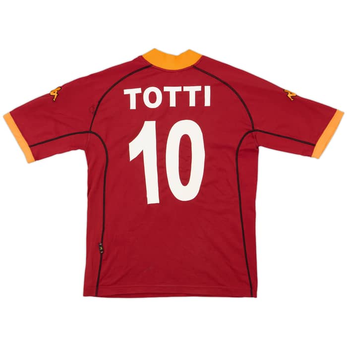 2001-02 Roma Home Shirt Totti #10 - 6/10 - (M)