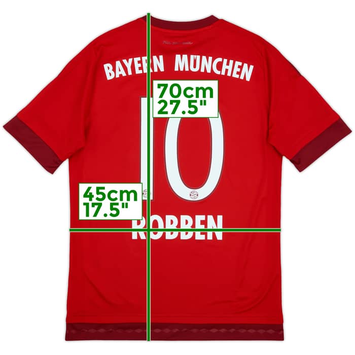2015-16 Bayern Munich Home Shirt Robben #10 - 10/10 - (XL.Boys)