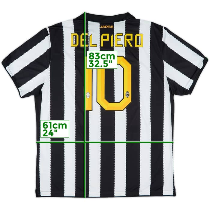 2010-11 Juventus Home Shirt Del Piero #10 - 6/10 - (XXL)