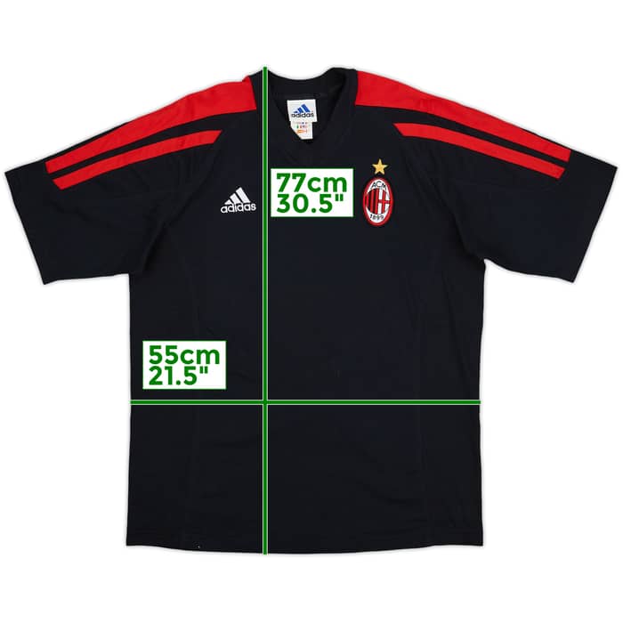 2001-02 AC Milan adidas Cotton Tee - 8/10 - (L)