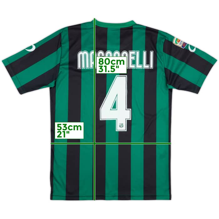 2013-14 Sassuolo Home Shirt Magnanelli #4 - 6/10 - (XL)
