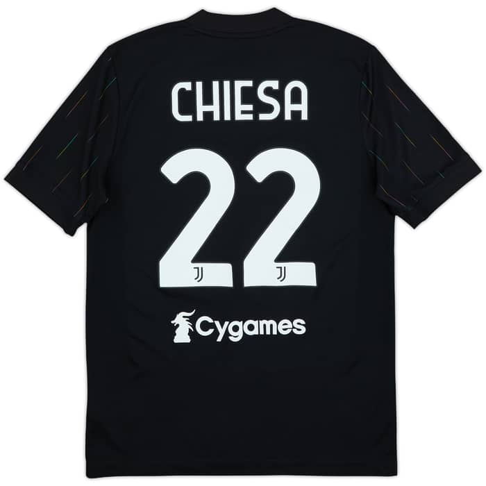 2021-22 Juventus Away Shirt Chiesa #22 - 6/10 - (L.Boys)
