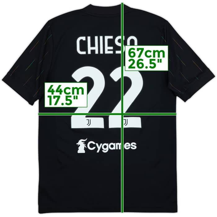2021-22 Juventus Away Shirt Chiesa #22 - 6/10 - (L.Boys)