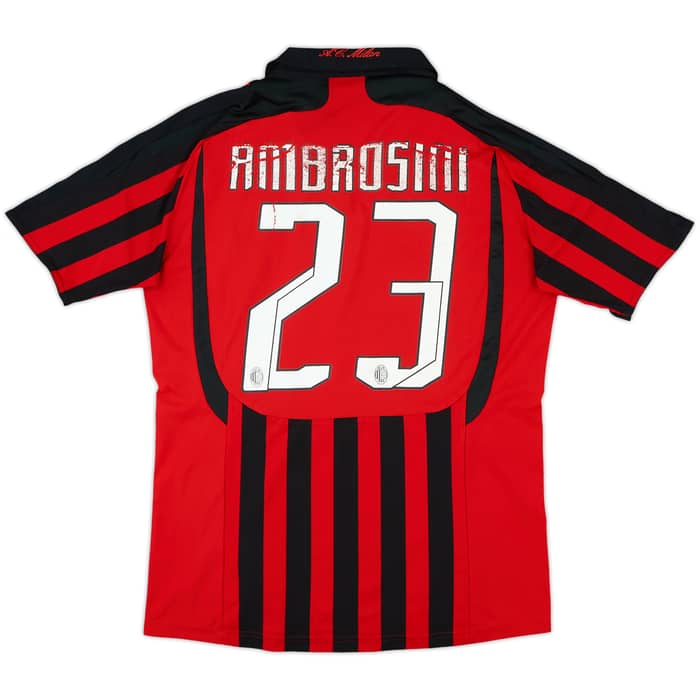 2007-08 AC Milan Home Shirt Ambrosini #23 - 5/10 - (M)