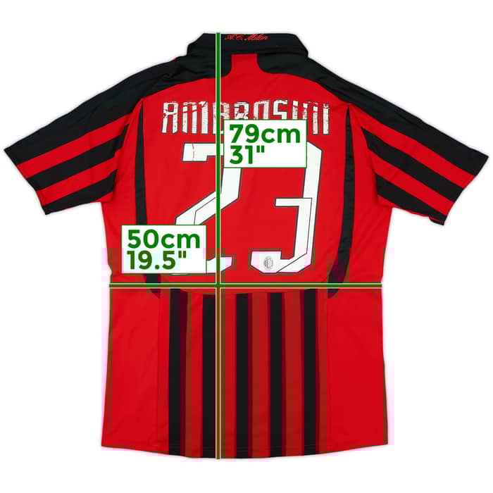 2007-08 AC Milan Home Shirt Ambrosini #23 - 5/10 - (M)