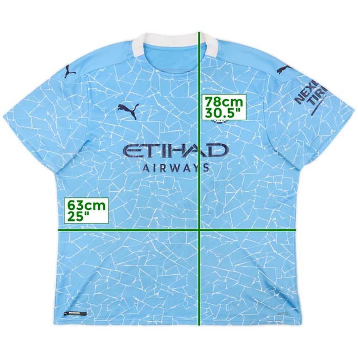 2020-21 Manchester City Home Shirt - 5/10 - (XXL)