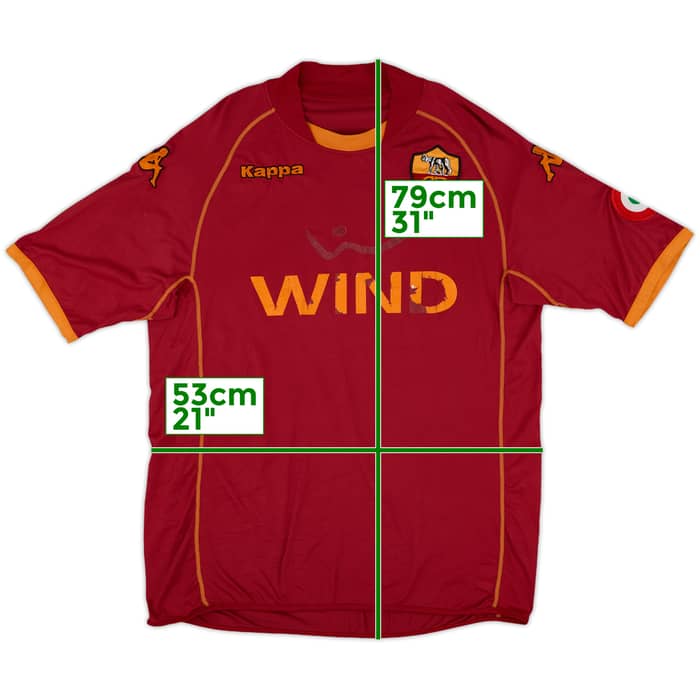 2008-09 Roma Home Shirt - 5/10 - (XXL)