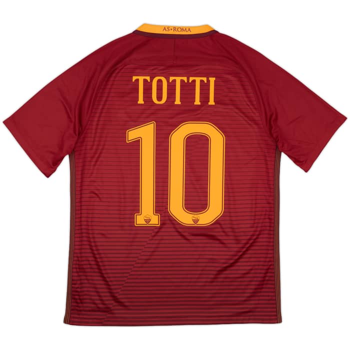 2016-17 Roma Home Shirt Totti #10 - 10/10 - (M)