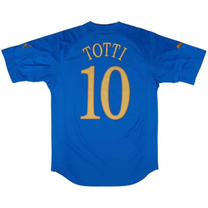 2004-06 Italy Home Shirt Totti #10 - 8/10 - (M)