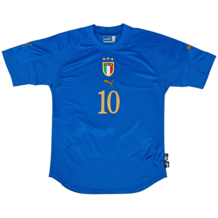 2004-06 Italy Home Shirt Totti #10 - 8/10 - (M)