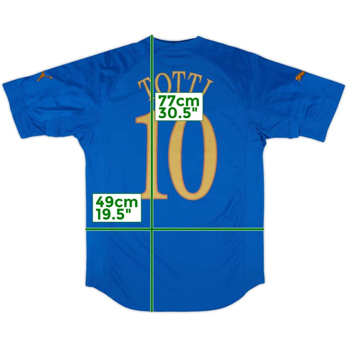2004-06 Italy Home Shirt Totti #10 - 8/10 - (M)