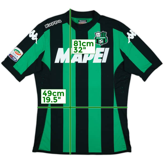 2016-17 Sassuolo Authentic Home Shirt - 7/10 - (XXL)