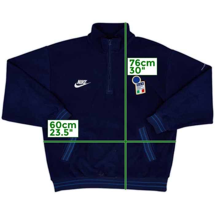 1998-99 Italy Nike 1/4 Zip Fleece Top - 8/10 - (M)