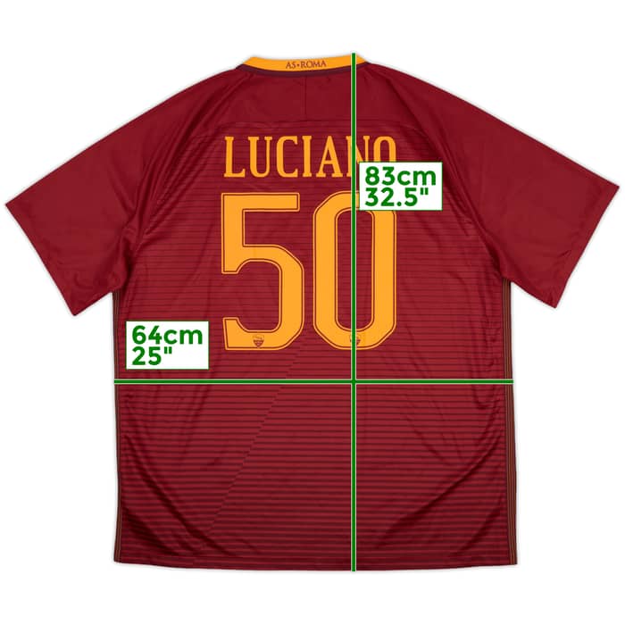 2016-17 Roma Home Shirt Luciano #50 - 9/10 - (XXL)