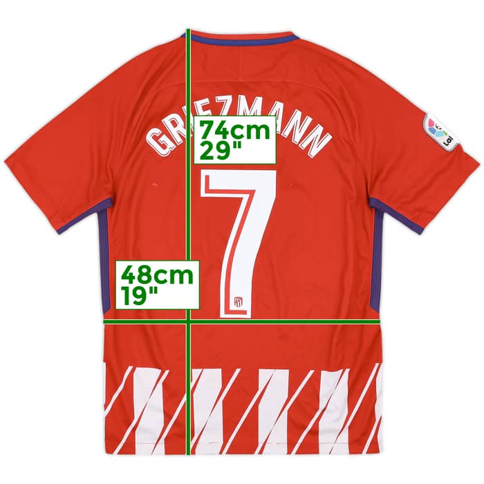 2017-18 Atletico Madrid Home Shirt Griezmann #7 - 5/10 - (M)