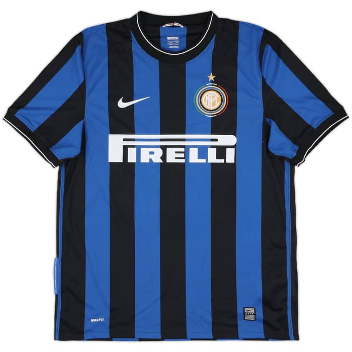 2009-10 Inter Milan Home Shirt Zanetti #4 - 6/10 - (L)