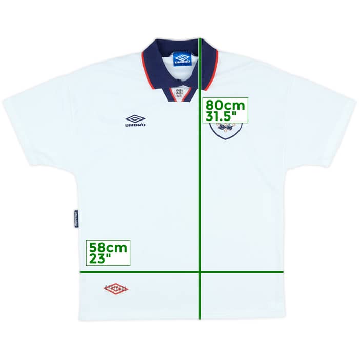 1993-95 England Home Shirt - 10/10 - (L)