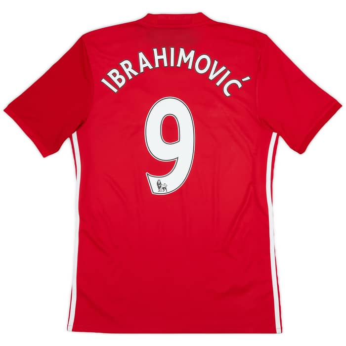 2016-17 Manchester United Home Shirt Ibrahimovic #9 - 8/10 - (S)