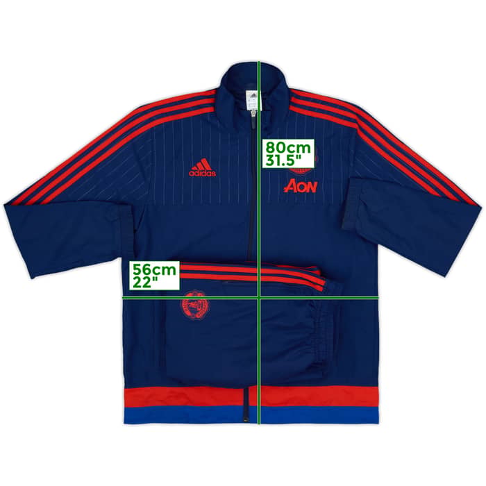 2015-16 Manchester United adidas Tracksuit - 6/10 - (M)
