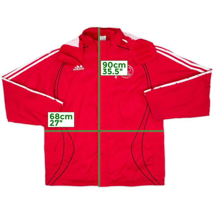 2006-07 Ajax Player Issue adidas Hooded Rain Jacket - 6/10 - (L)