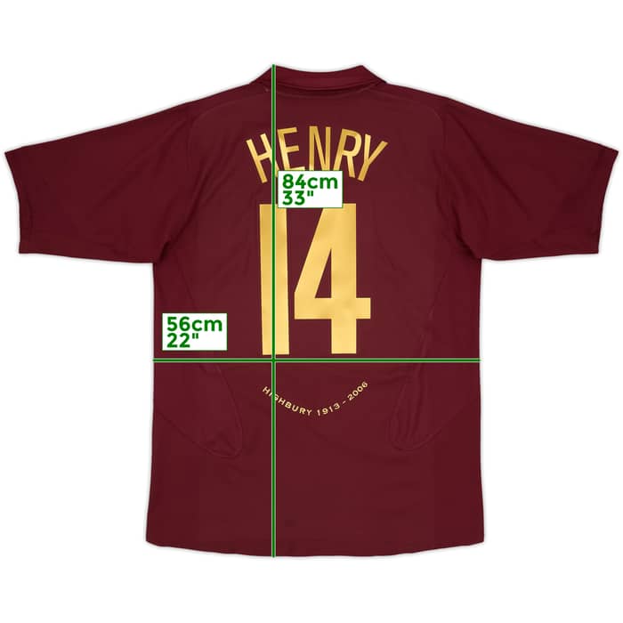 2005-06 Arsenal Home Shirt Henry #14 - 8/10 - (L)
