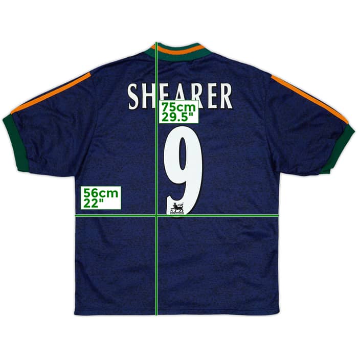 1997-98 Newcastle Away Shirt Shearer #9 - 8/10 - (M)
