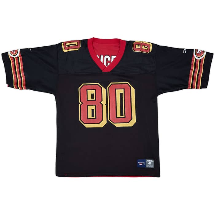 1996-98 San Francisco 49ers Rice #80 Reebok Reversible Jersey - 7/10 - (L)