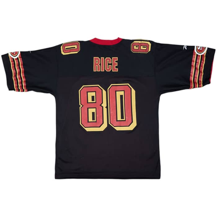 1996-98 San Francisco 49ers Rice #80 Reebok Reversible Jersey - 7/10 - (L)