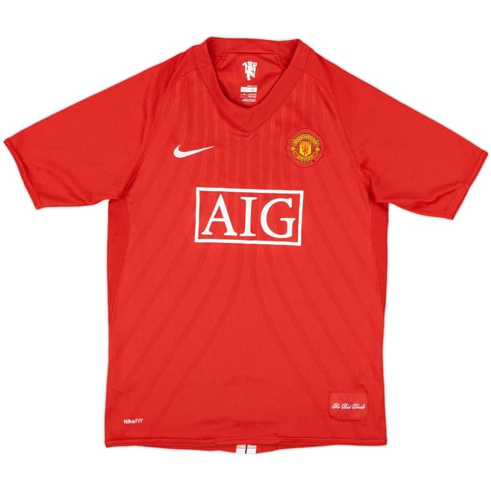 2007-09 Manchester United Home Shirt - 5/10 - (XL.Boys)