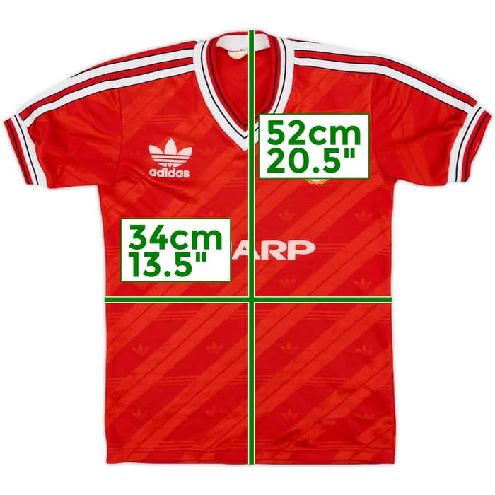 1988-90 Manchester United Home Shirt - 8/10 - (S.Boys)