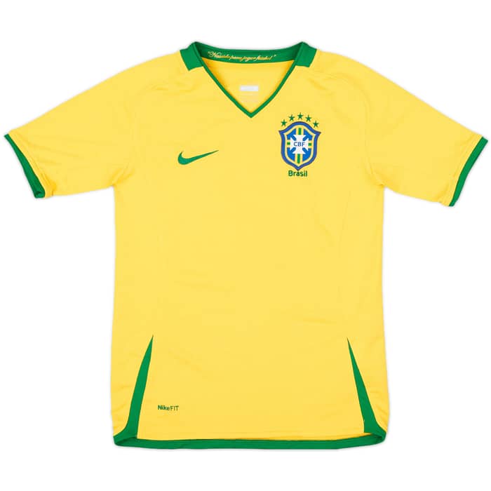 2008-10 Brazil Home Shirt - 8/10 - (S.Boys)