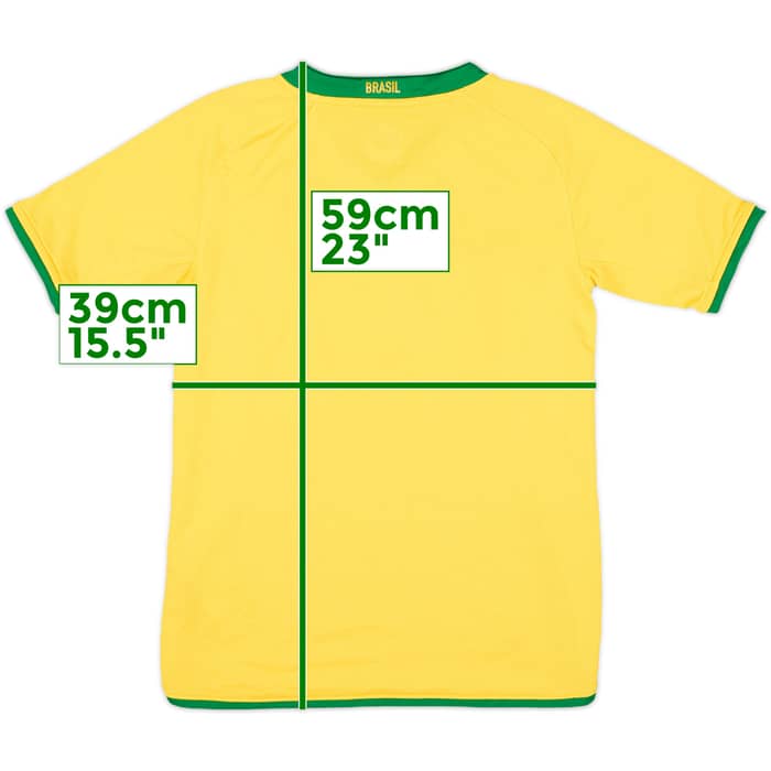 2008-10 Brazil Home Shirt - 8/10 - (S.Boys)