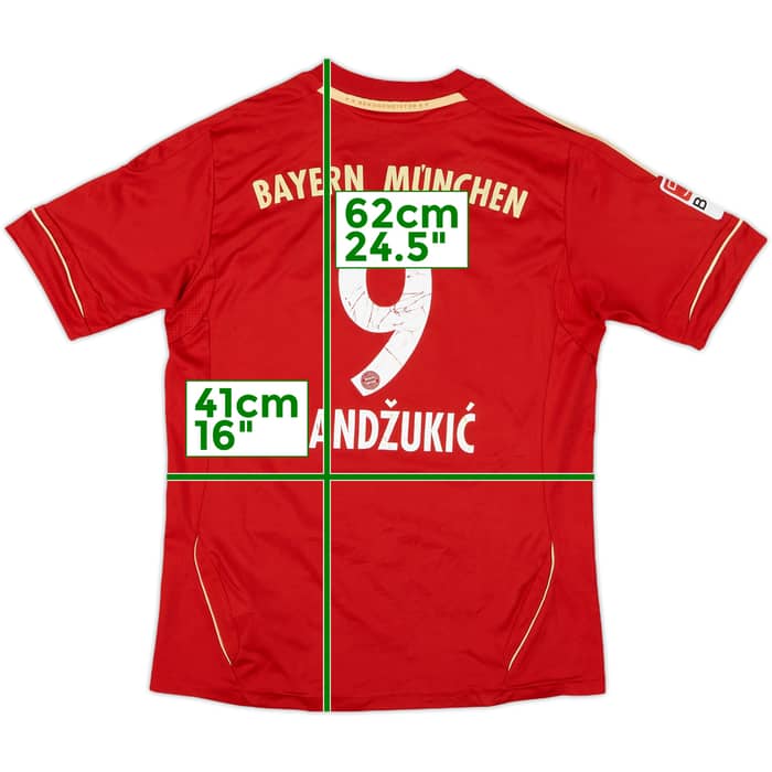 2012-13 Bayern Munich Home Shirt Mandzukic #9 - 6/10 - (M.Boys)