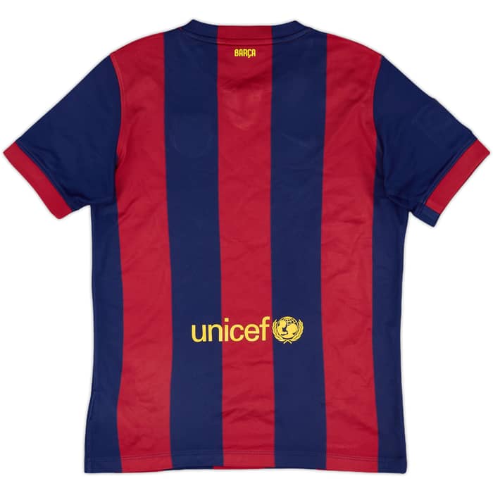 2014-15 Barcelona Home Shirt - 7/10 - (L.Boys)