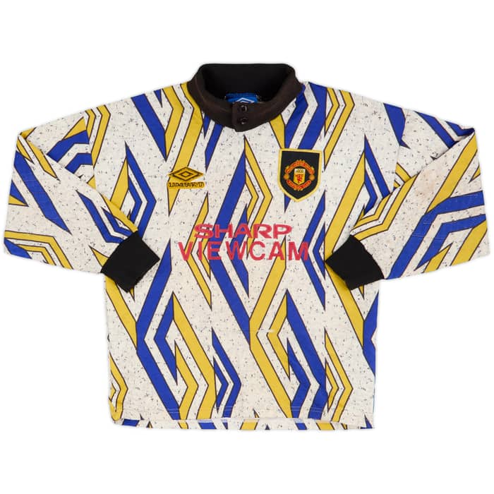 1993-94 Manchester United GK Shirt & Shorts - 6/10 - (L.Boys)