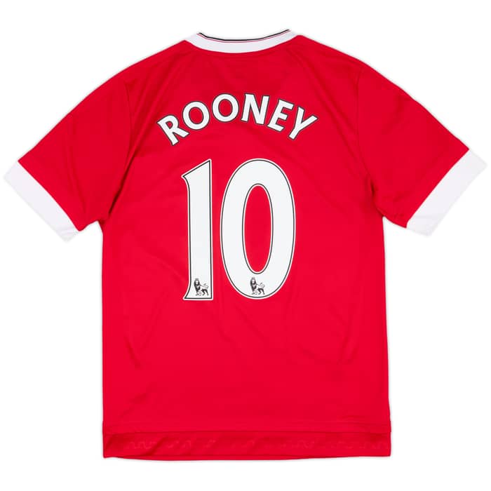2015-16 Manchester United Home Shirt Rooney #10 - 9/10 - (XL.Boys)