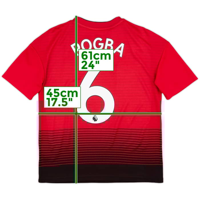 2018-19 Manchester United Home Shirt Pogba #6 - 10/10 - (L.Boys)