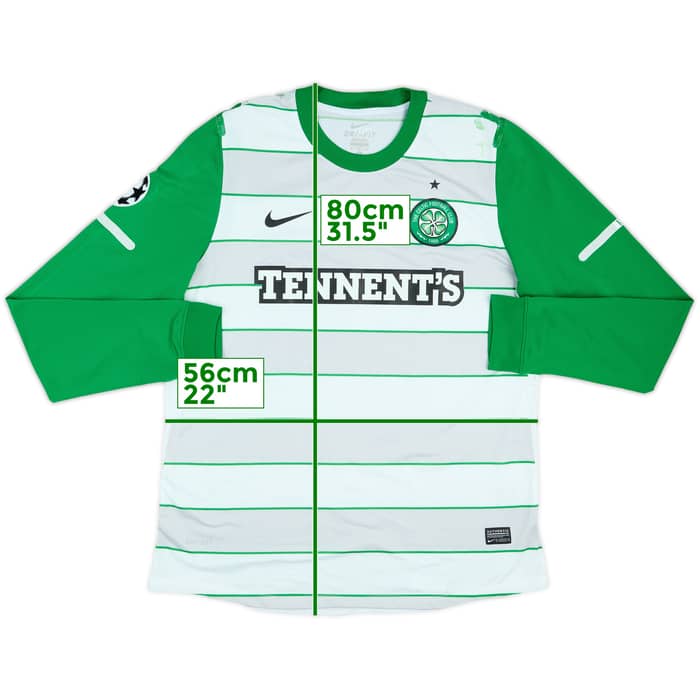 2011-12 Celtic Player Issue Away L/S Shirt #11 - 6/10 - (XL)